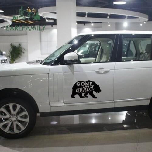 EARLFAMILY 44cm x 25.3cm Gone Wild Silhouette Big Car Stickers For Truck Door Auto SUV Door Wall Kayak Vinyl Decals Kit