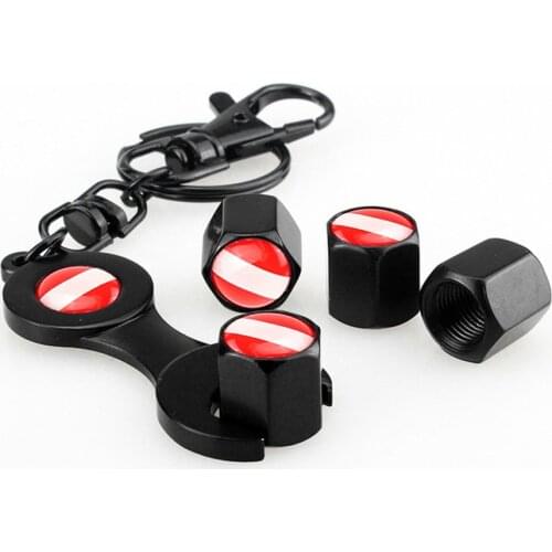 Wrench Keychain + 4Pcs For Chevrolet Cruze Captiva Aveo Bolt Anti-theft Dustproof Moto Bicycle Valve Cap Cover Wheel Tires Parts