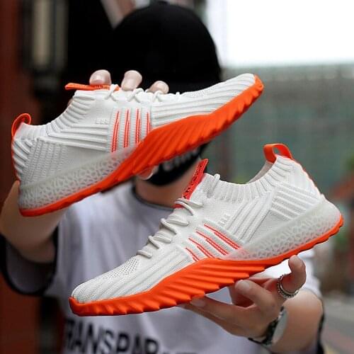 Flats Women Platform Sock Sneakers Mesh Breathable Casual Shoes Female Solid Fashion Plus Size Off White Womens Sports Shoes