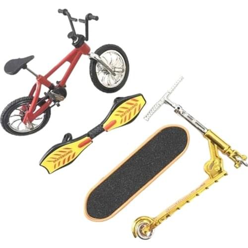 Mini Finger Skateboarding Fingerboard BMX Bicycle Set Fun Skate Boards Mini Bikes Toys For Children Boys Decompression toys