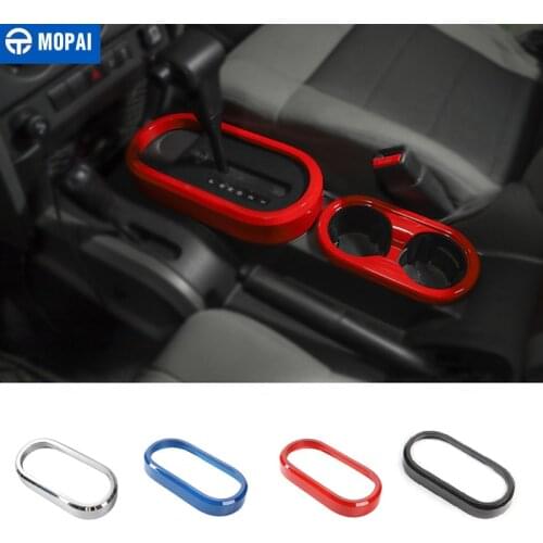 MOPAI ABS Car Gear Shift Panel Decoration Ring Cover Stickers Accessories for Jeep Wrangler 2007 2008 2009 2010