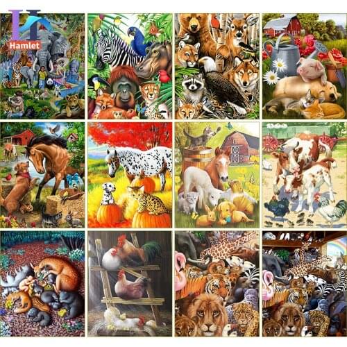 【Hamlet】Oil Painting By Numbers Fauna 30x40cm DIY Paint By Numbers For Adult Animals On Canvas Painting Home Decor Unique Gift