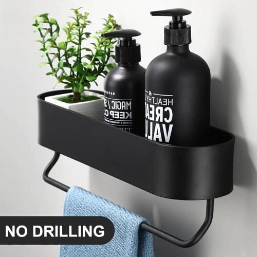 Wall Mount Bathroom Shelf Rack Bath Shower Storage Organizer Shower Caddy Holder Kitchen Shelf Organizer Bathroom Accessories