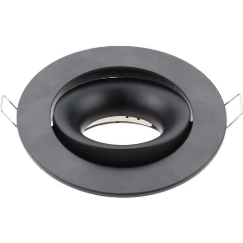 New Arrival Black Round Square Recessed LED Ceiling Down Light Adjustable Fitting Frame MR16 GU10 Bulb Fixtures Downlight Holder