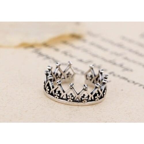 Charming Crown Finger Ring for Women Vintage Boho Knuckle Party Rings Punk Jewelry Gifts for Girls