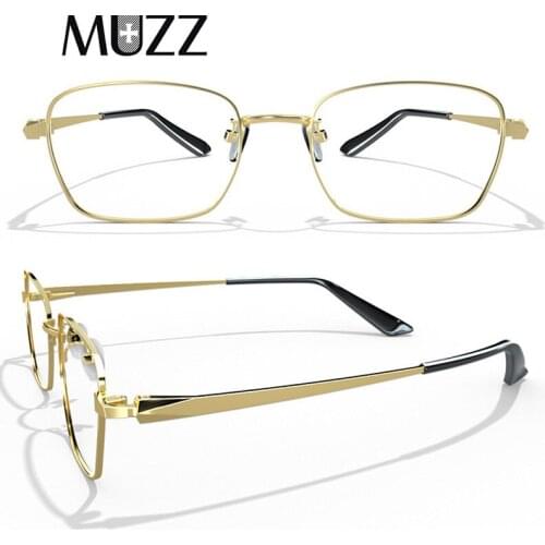 MUZZ Pure Titanium Men Glasses Frame Retro Square Myopia Optical Prescription Eyeglasses for Women 2021 New Trending Eyewear