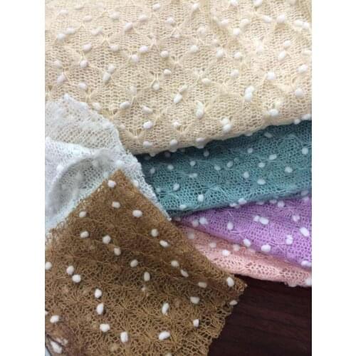 Wholesale Knit Fabrics soft stretch fabrics Knit Bobble Wraps Mini Small Ball Wraps Newborn Baby Photography Backdrops props
