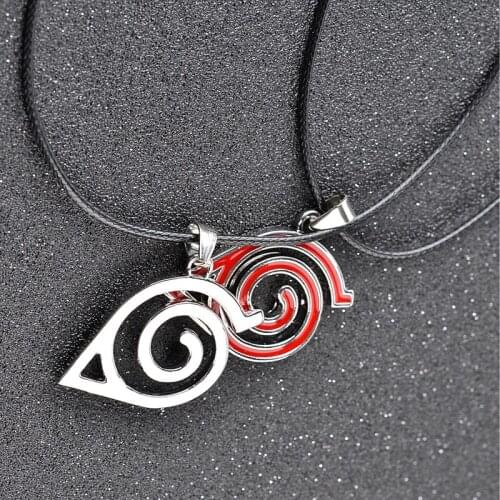 Anime Necklace Pendant Hokage Tsunade Uzumaki Necklace Red Or White Cosplay Jewelry Rope Unisex Chain Gifts