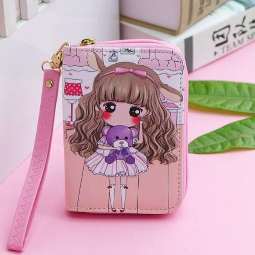 Card package Cartoon Cute Zipper Bag Card Hoider Portfel Lady Purse Wallet Women Cartera Mujer Portefeuille Femme Cartera Hombre