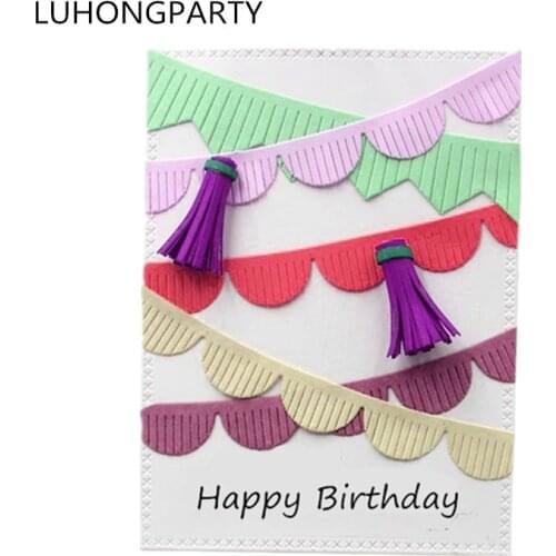 Lovely Flags And Tassels Metal Cut Dies Stencils for Scrapbooking Stamp/Photo Album Decorative Embossing DIY Paper Cards