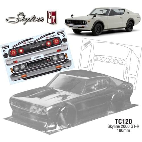 Rc Car Shell Skyline 2000 GT-R Clear Body 190MM For 1/10 Scale On Road Rc Drift Cars Model