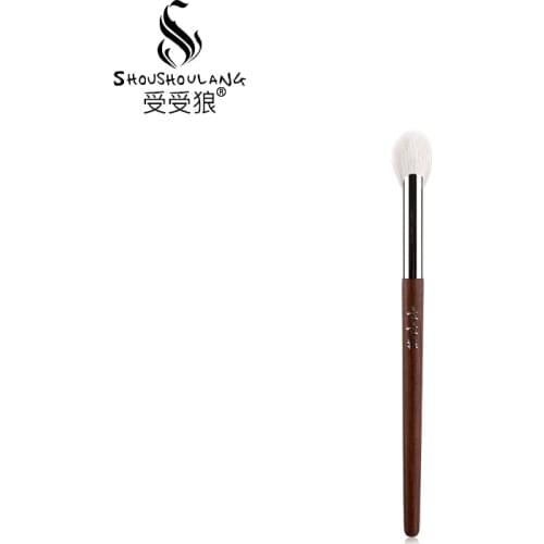 Shoushoulang Professional Make Up Brush Small Fan Shape Highlighter Eye Shadow Brush 24# Soft Saibikoho Goat Hair Makeup Brushes