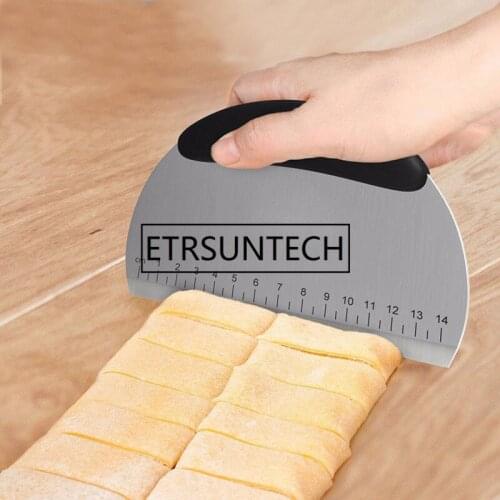 30pcs Stainless Steel Dough Cutter Scraper Spatula Bread Knife Pastry Cutter with Measurement Baking Tools