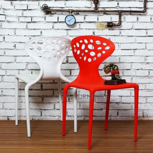 Modern Design Stackable Plastic outdoor cafe chair Simple Design loft chair popular fashion loft design stack dining chair 2PC