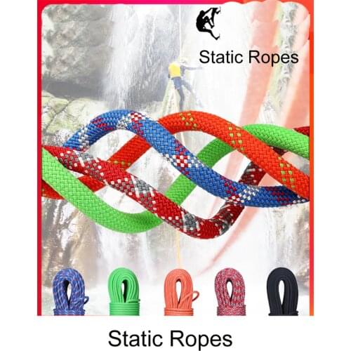 Diameter 9mm-14mm static rope outdoor mountaineering rope safety rope fast fall rope aerial work rescue climbing main rope