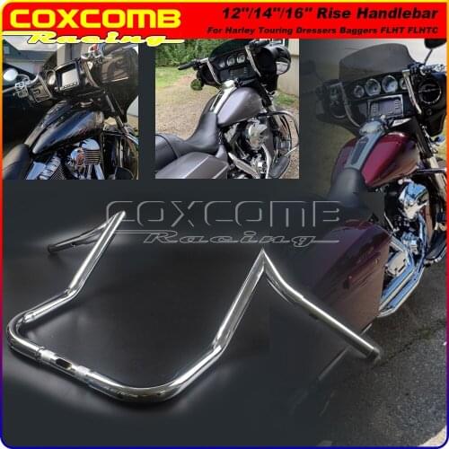 1982-2021 12" 14" 16" Rise APE Hanger 11'' Backward 37" Wide 1 1/4" Tube Bar for Harley Touring Road King Glide Dressers Baggers