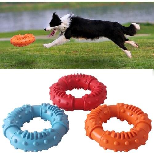 Pet Chew Toy Dog Molar Biting Thorn Circle Ring Puppy Interactive Training Toys Bite Resistant Cleaning Teeth Leakage Food Toys