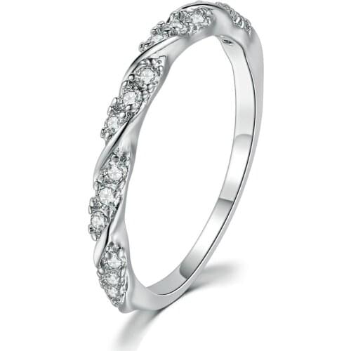 ZHOUYANG Slim Engagement Ring For Women Simple Style Micro Zircon White Gold Color Wedding Gifts Fashion Jewelry DZR021