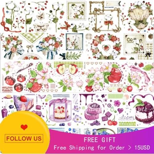 1 Loop Apple Flower Cotton Sweet Food