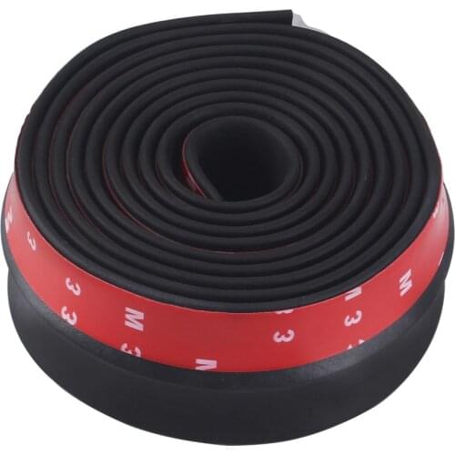 2.5M Car Bumper Lip Stickers Car Front Bumper Lip Rubber Car Bumper Protectors Exterior Mouldings Bumper Lip Strip 65mm Width