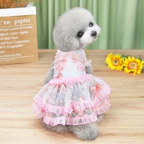 2021 Summer Dog Dress Princess Skirt Tutu Puppu Dog Dresses Pet Clothes Yorkshire Pomeranian Poodle Bichon Pet Clothing Outfit