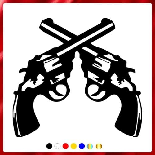 40454# Die-Cut Vinyl Decal Weapon Car Sticker Waterproof Auto Decors on Car Body Bumper Rear Window