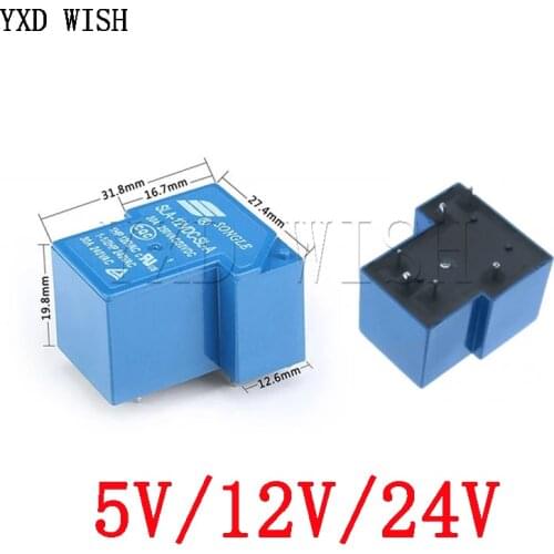 5pcs SLA-05VDC-SL-A SLA-12VDC-SL-A SLA-24VDC-SL-A Relay SLA-24VDC SLA-05VDC SLA-12VDC 24V 30A 5PIN T90 Power Relay 5V 12V 24V DC