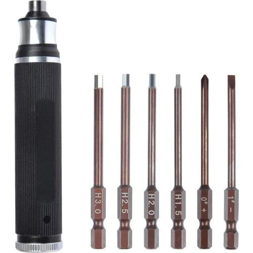 6 in 1 Screwdrivers Repair Tool Kit 1.5mm 2.0mm 2.5mm 3.0mm All-In-One Hex Driver Hand Set for RC FPV Racing Drone