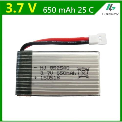 3.7V 650mAH Lipo Battery For SYMA X5C Remote quadrocopter li-po battery 3.7 V 650 mAH-XH plug 852540 Lipo battery