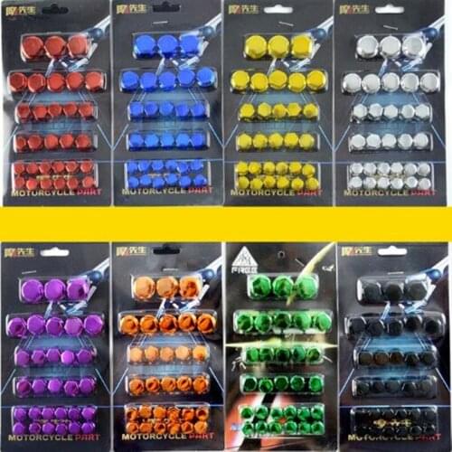 Motorcycle Modification Accessories Plastic Colour Screw Cover Screw Cap Nut Screw sleeve for honda yamaha KTM