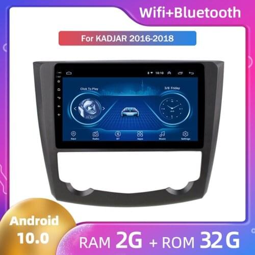 Android 10 Octa-Core ROM 32GB Car Multimedia MP5 Player for Renault Kadjar 2015 2016 2017 2018 Android GPS Vehicle Navigation
