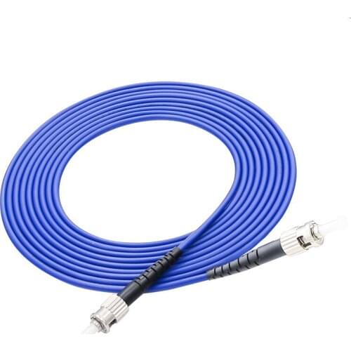 Free Shipping 5pcs/Lot ST/UPCtoST /UPC Simplex Single Mode Armored Fiber Patch Cord Simplex Single Mode Armored Fiber Patch Cord