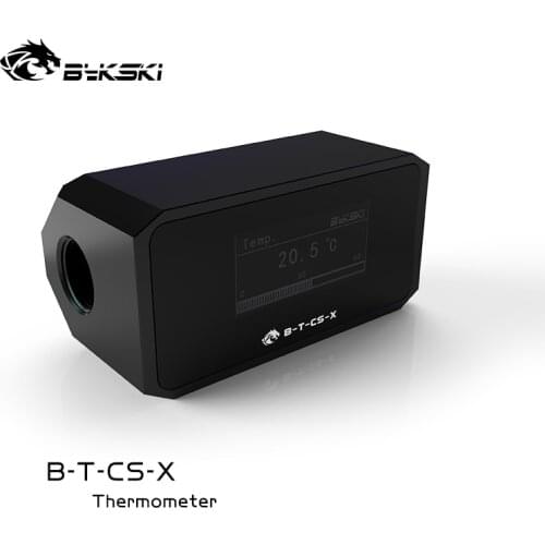 BYKSKI G1/4'' Radiator Water Cooler OLED Digital Display Real-time Pressure