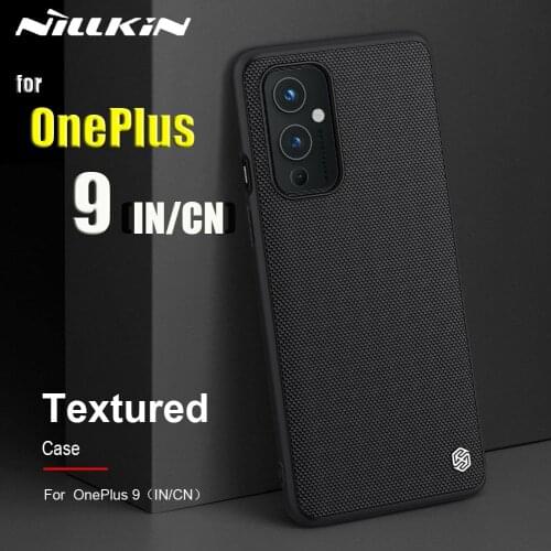 For OnePlus 9 Pro Case Casing Nillkin Textured Nylon Fiber Durable Non-slip Shockproof Back Cover for One Plus 9 CN/IN Versoin