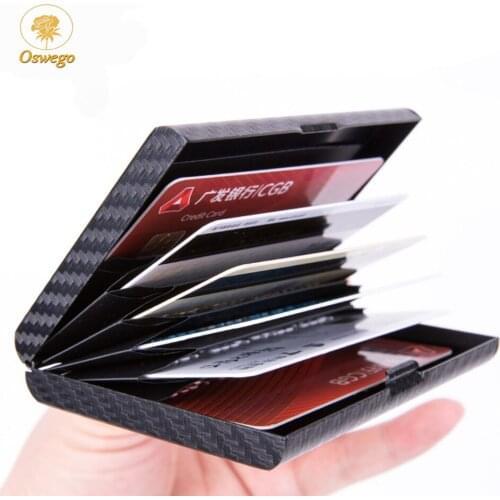 Oswego Aluminum Credit Card Holder Waterproof And Oilproof Thick Business ID Card Case RFID Bank Card Case Wallet Dropshipping