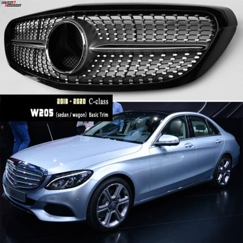 Black Radiator Grille for Mercedes C Class 2015 - 2017 (Pre-Facelifted) W205 Sedan S205 Estate Exclusive Edition Only