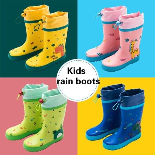 Dinosaur Rain Boots Kids Boy Girls Rubber Boots New Cartoon Child Snow Boots Children Waterproof Shoes Non-slip Boys Water Shoes