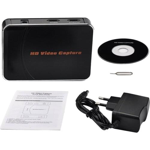 HDMI HD Game Video Audio Capture,1080P 30fps Recorder for X box PS3 PS4 Blue Ray Set-top box Computer with Mic Microphone