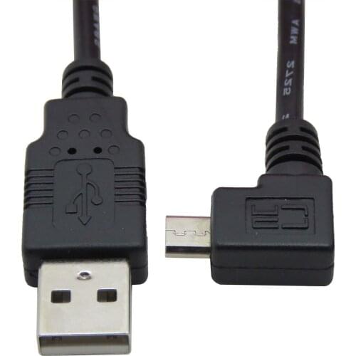 Cablecc L Shape 90 Degree Angle Connector Nylon Weaving Micro USB Charging Data Sync Transfer Cord Wire Line