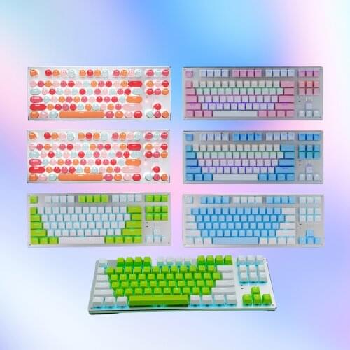 Compact 2.4GHz USB Wireless Bluetooth Mechanical Keyboard Blue Switch Backlight w/USB Receiver for Laptop Computer