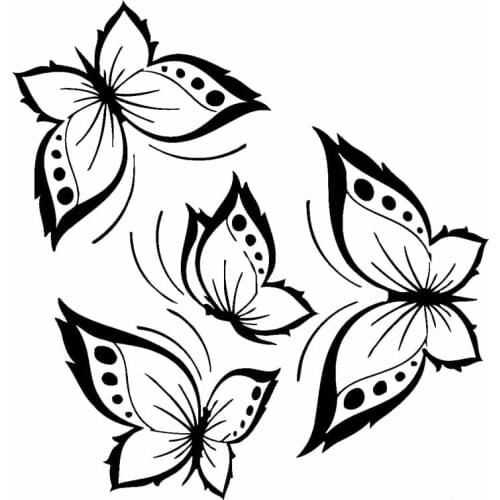 Beautiful Butterfly Classic Design Car Motorcycle Sticker PVC Sunscreen Waterproof Auto Decoration Decal Customizable Color