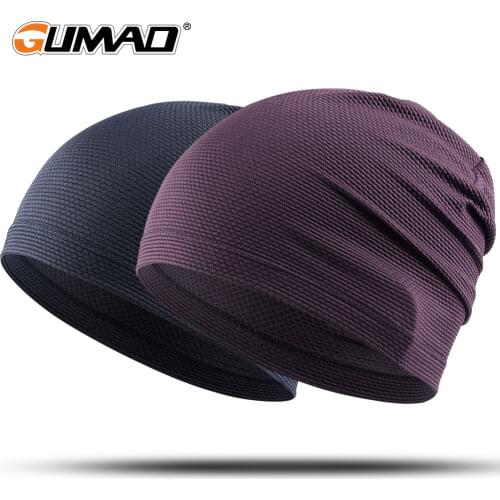 Summer Ice Silk Cycling Cap Running Bicycle Hat Sport Caps Headdress Hiking Headscarf Baseball Riding Mesh Beanie Men Women Hats