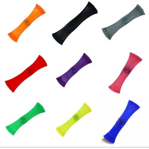 Marbles Ball Sensory Toys Stress Relief Hand Fidget Toys Therapy Autism Anxiety Braided Mesh Easy Bend With Marble