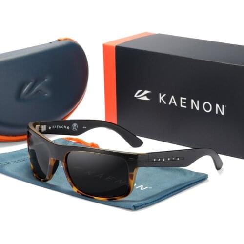KAENON Unisex Square Sunglasses Polarized UV400 Unbreakable TR90 Frame Coating Glasses Men Women KA0616