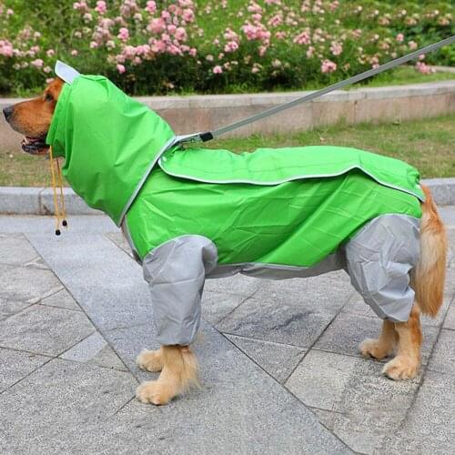 Clothes Dog Raincoat Jacket Poncho Pet Clothing Reflective Soft Fashion Outdoor Small With Hat Waterproof Coat Jumpsuit