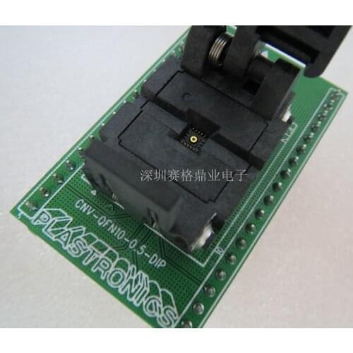 Clamshell QFN10/DIP QFN11/DIP11 3*3mm spacing 0.5mm IC Burning seat Adapter testing seat Test Socket test bench in stock