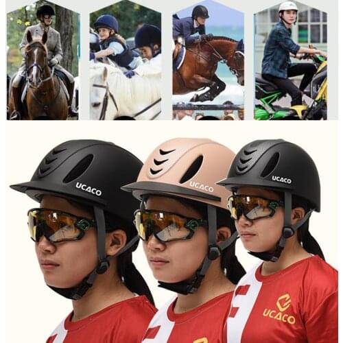 Adjustable Equestrian Helmet Safety Helmet Horse Riding Helmet Horse Equipment Cycling Helmet Protection Cap 56-60cm