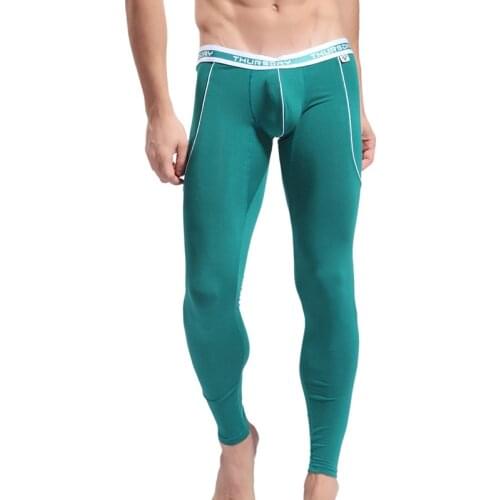 Men Sleep Bottoms Long Johns Sexy Bugle Pouch Pants Homewear Lounge Pants Pajamas Underwear Leggings Sleepwear Trousers