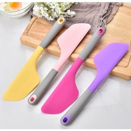 Long Handle Silicone Cake Spatula Cream Mixer Baking Dough Scrapers Confectionery Tools Kitchen Pastry Cake Decoration Tools