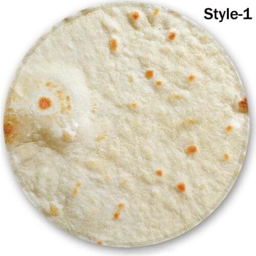 Super soft warm flannel burrito blanket 200 cm round airplane travel toss coral fleece tortilla nap wrap blanket